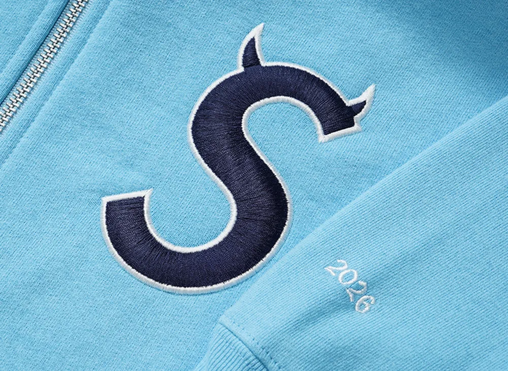 Supreme Devil S Logo Zip Up Hooded Sweatshirt 