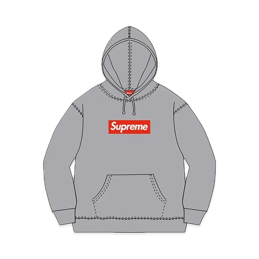 Supreme Box Logo Hooded Sweatshirt "Heather Grey" (12FW)