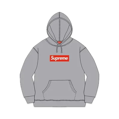 Supreme Box Logo Hooded Sweatshirt "Heather Grey" (12FW)