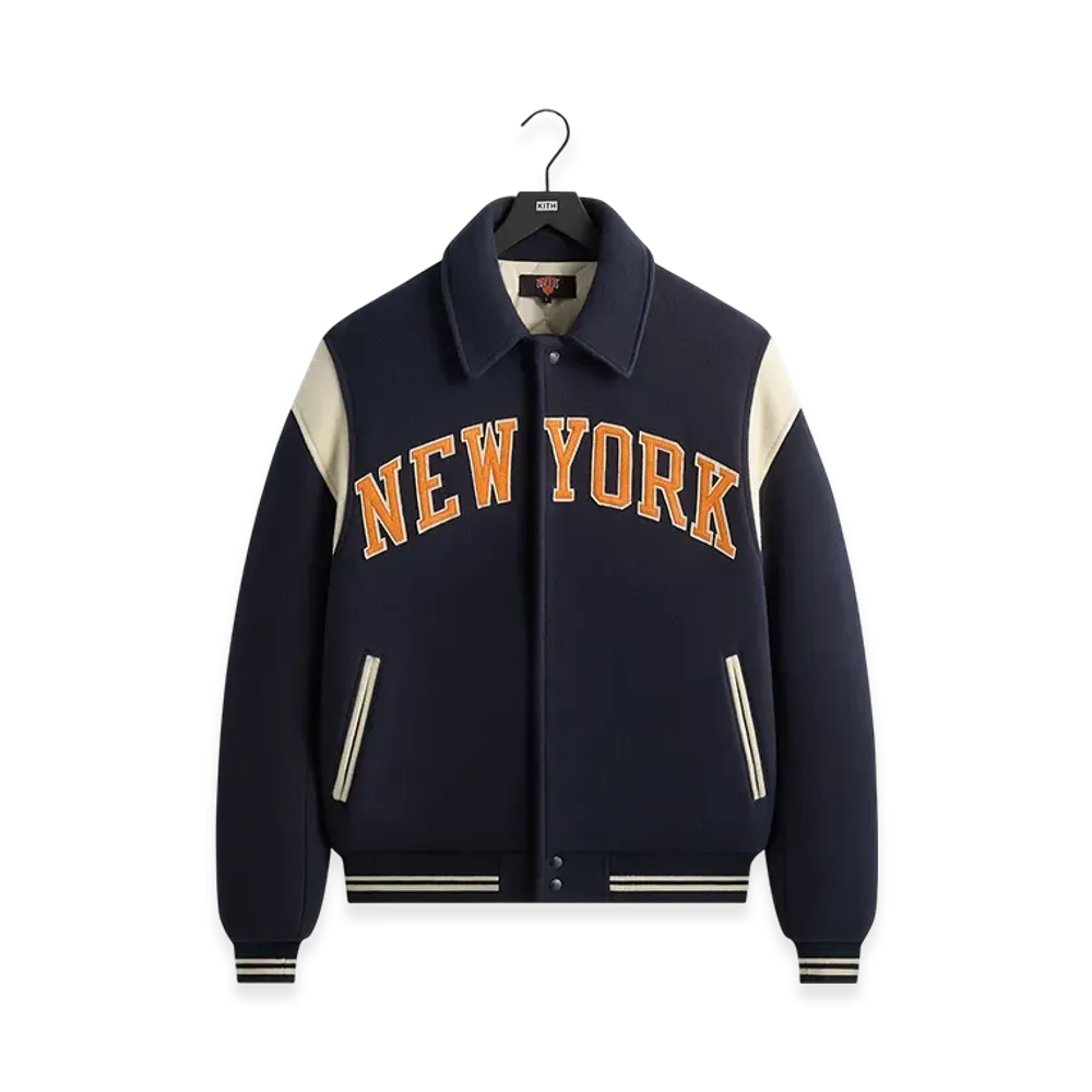Kith x the New York Knicks Wool Varsity Jacket "Nocturnal"