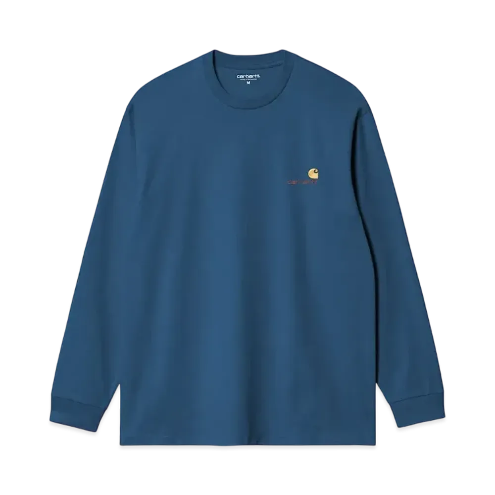 Carhartt WIP L/S American Script T-Shirt "Sodalite"