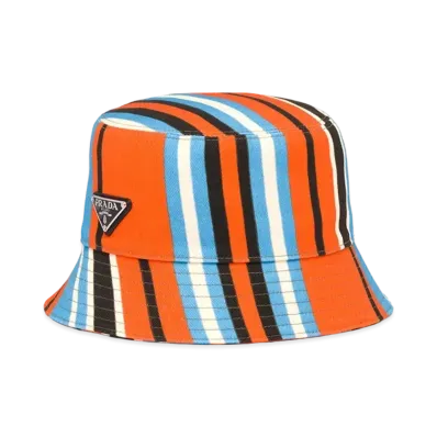 PRADA Print Drill Hat "Orange"