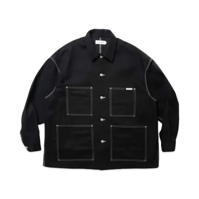 COOTIE PRODUCTIONS Rigid Denim Coverall "BLACK"