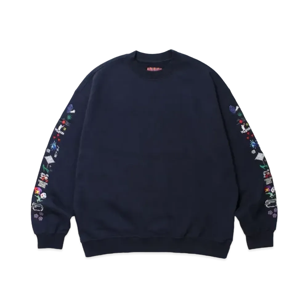 APHRODITEGANG Aoi Industry x Budspool Aoi Icons Crewneck Sweat Shirt "Navy"