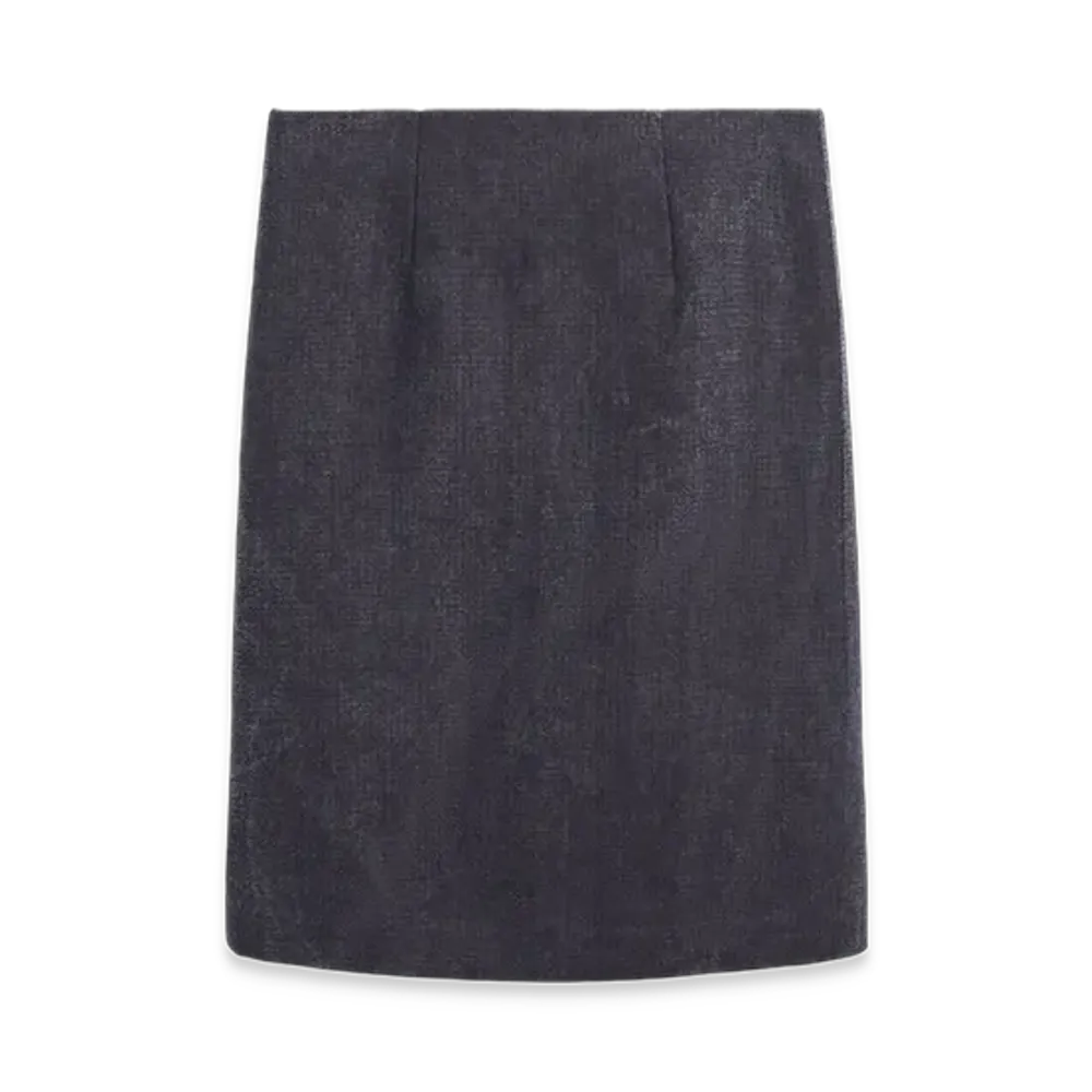 OUR LEGACY Women's Sirocco Skirt "Charcoal Bourdeaux Flow Weave"