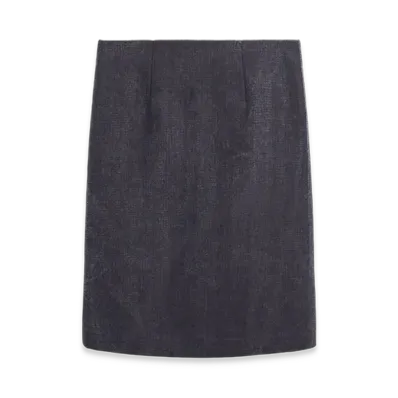 OUR LEGACY Women's Sirocco Skirt "Charcoal Bourdeaux Flow Weave"