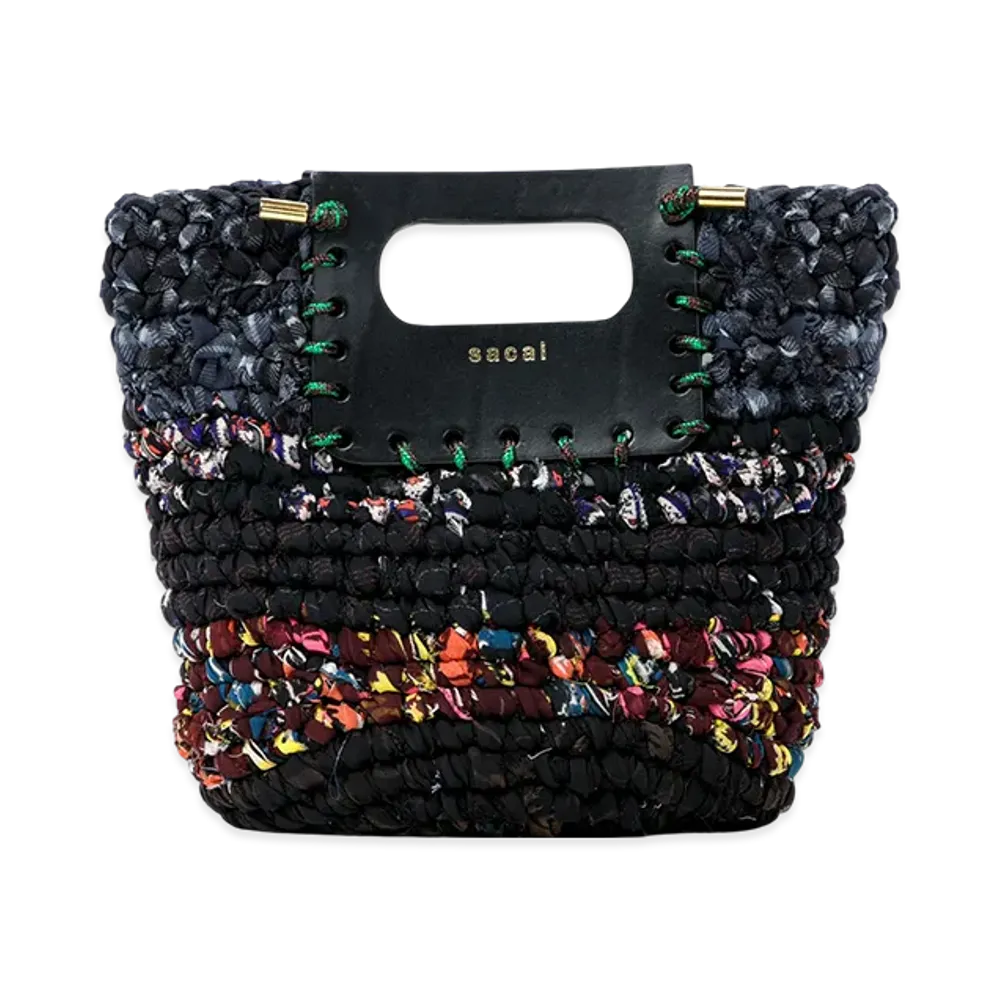 sacai Zantan Crochet Bag "Black Mix"