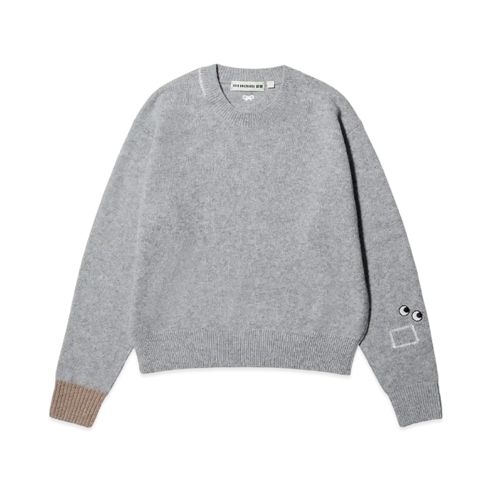 Uniqlo X Anya Hindmarch Premium Lamb Crew Neck Sweater "Light Gray"