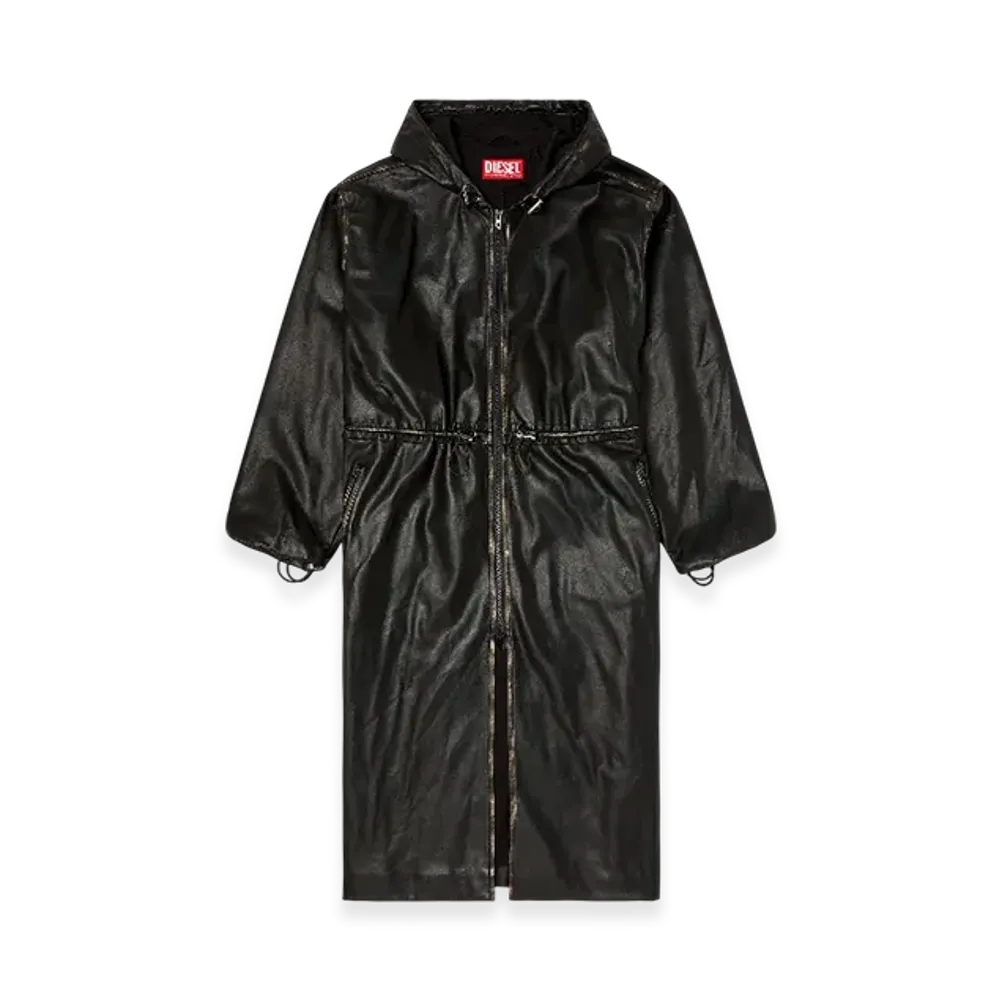 Diesel G-Lary Distressed Utilitarian Hooded Coat "Black"
