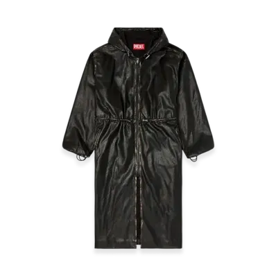 Diesel G-Lary Distressed Utilitarian Hooded Coat "Black"