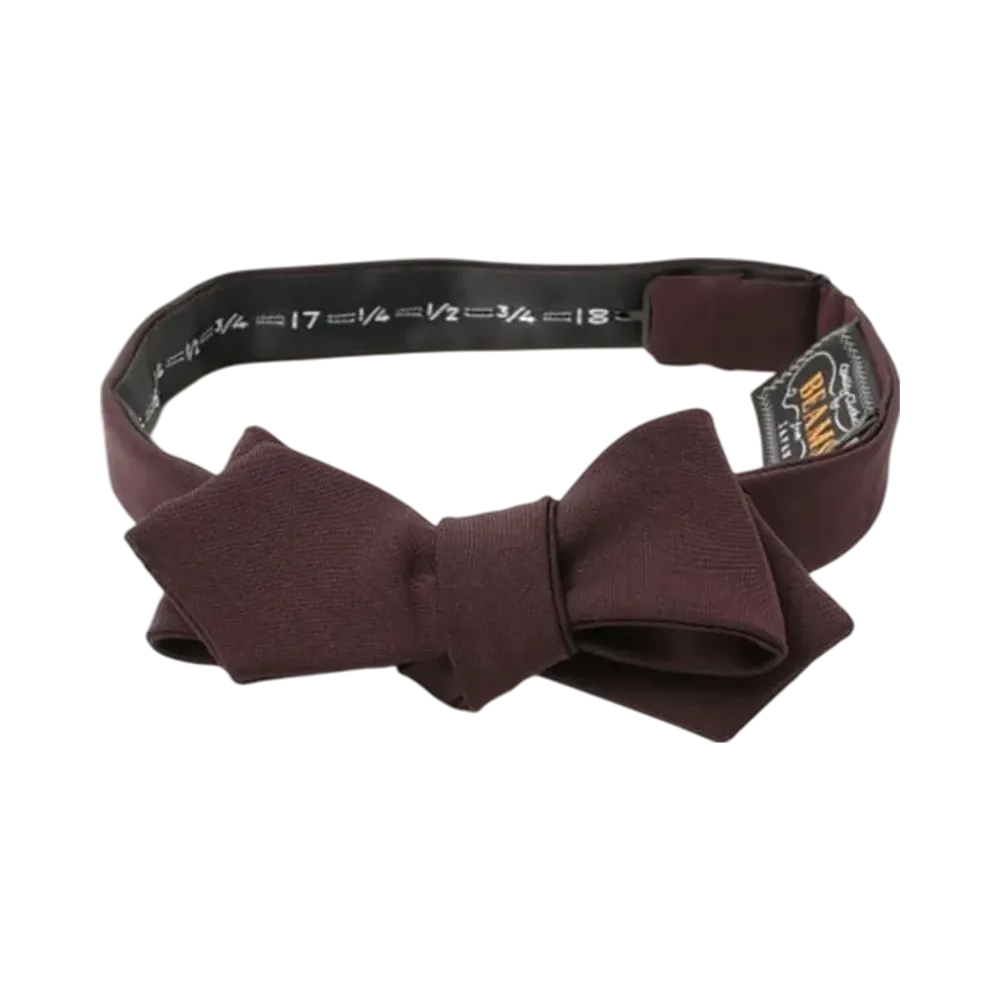 BEAMS Wool Bow Tie Mohair "Wine"