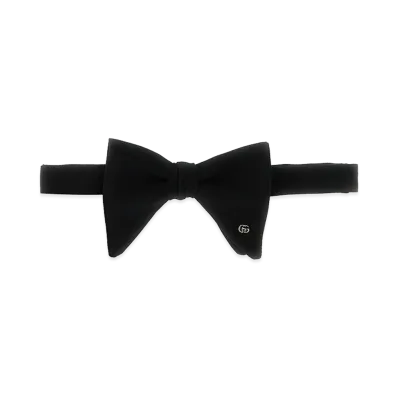GUCCI Silk Crepe Bow Tie "Black"