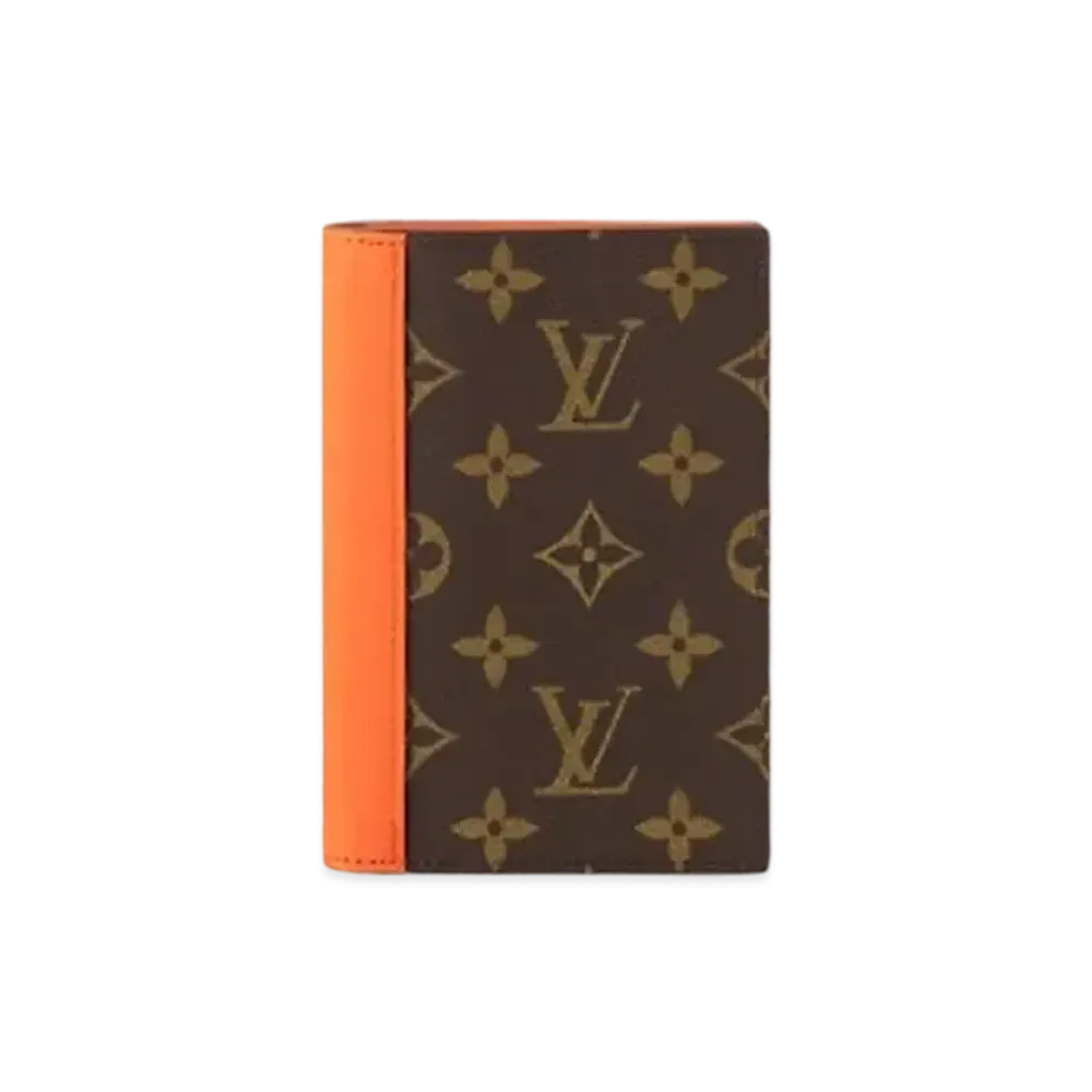 Louis Vuitton Passport Cover Monogram Macassar Canvas "Volcano Orange"