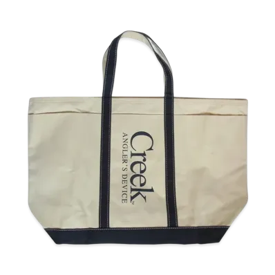 Creek Angler's Device x This is a(n) Field Tote XL "White/Forest Green"