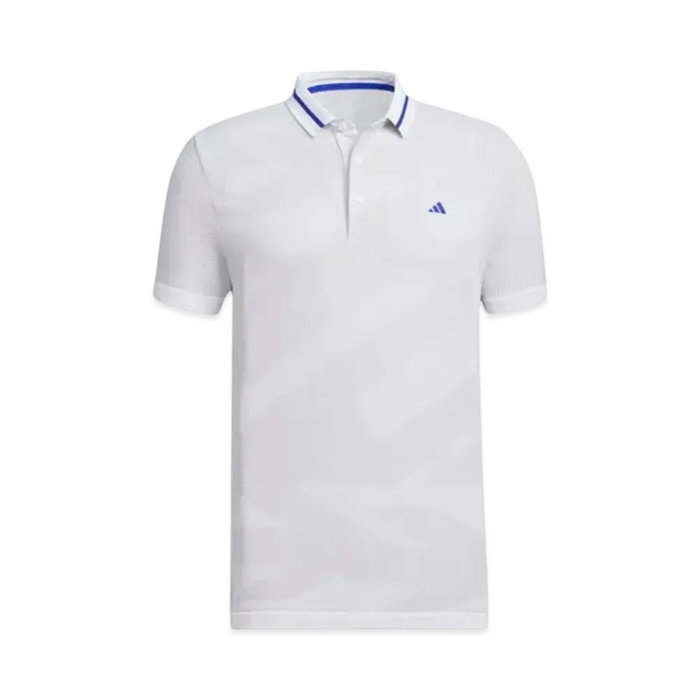 adidas Primeknit Side Seamless Short Sleeve Polo Shirt "White"