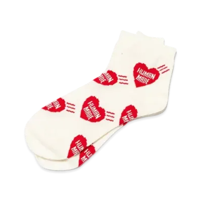 HUMAN MADE Heart Short Socks "Red"