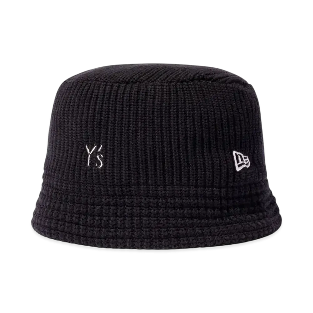 NEW ERA x Y's SS25 Outline Logo Knit Bucket "Black"