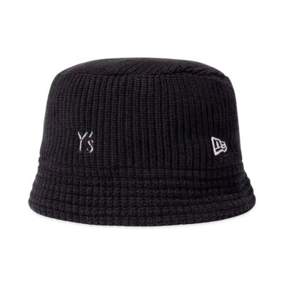 NEW ERA x Y's SS25 Outline Logo Knit Bucket "Black"