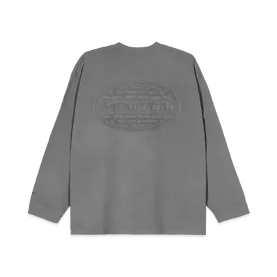 Paragraph Damaged Ellipse Logo L/S "Charcoal"