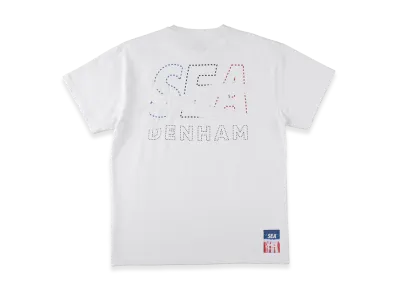 WIND AND SEA x DENHAM Stripe Pachwork Scissors Tee "White"