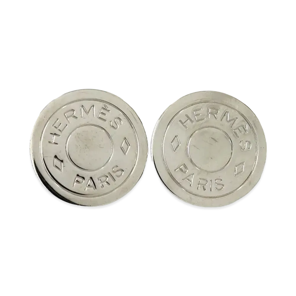 Hermes Logo Earring ”Silver”