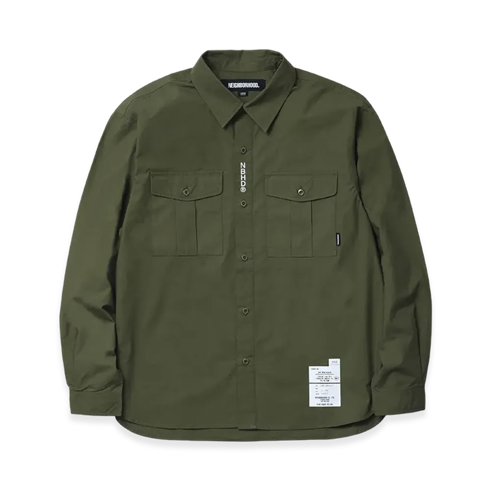 NEIGHBORHOOD Officer Shirt LS "Olive Drab"