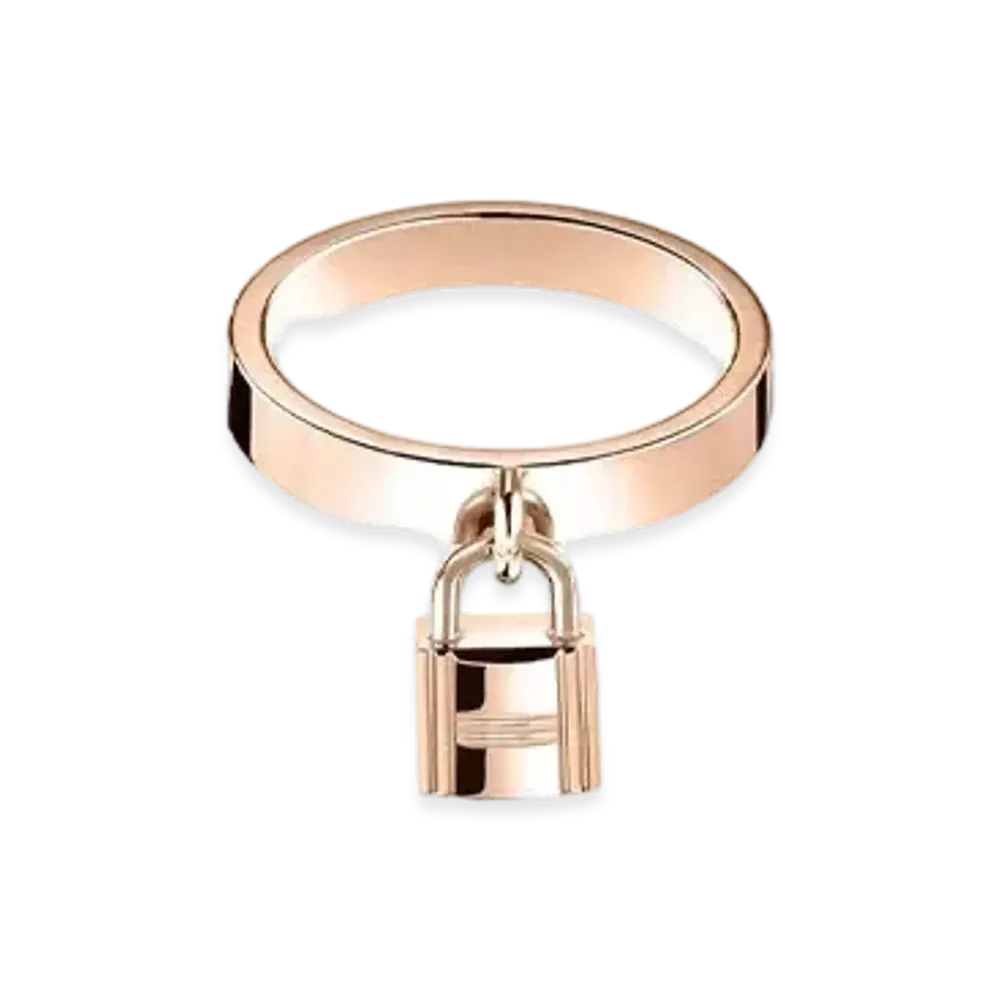 Hermes Kelly Clochette Ring MM "Pink Gold"