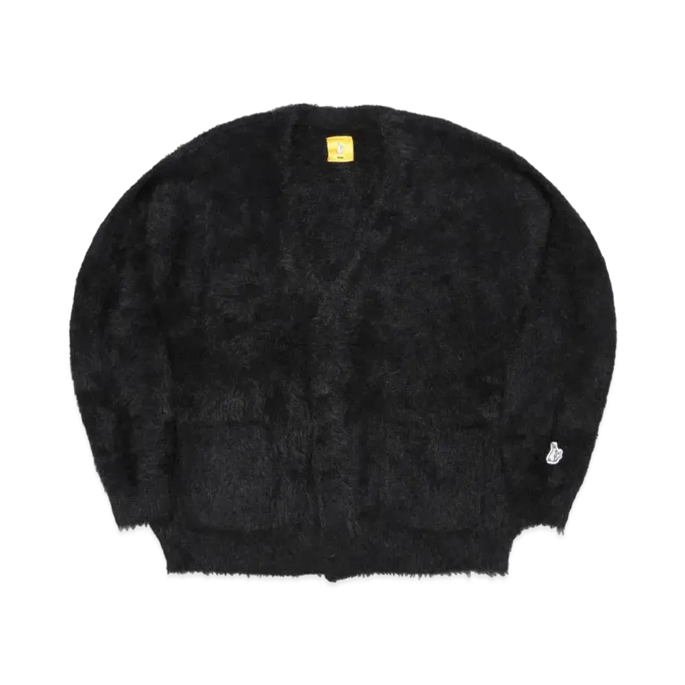 FR2 Feather yarn Cardigan "Black"
