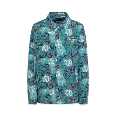 Maison Kitsune Golf Coach Jacket "Blue Green"