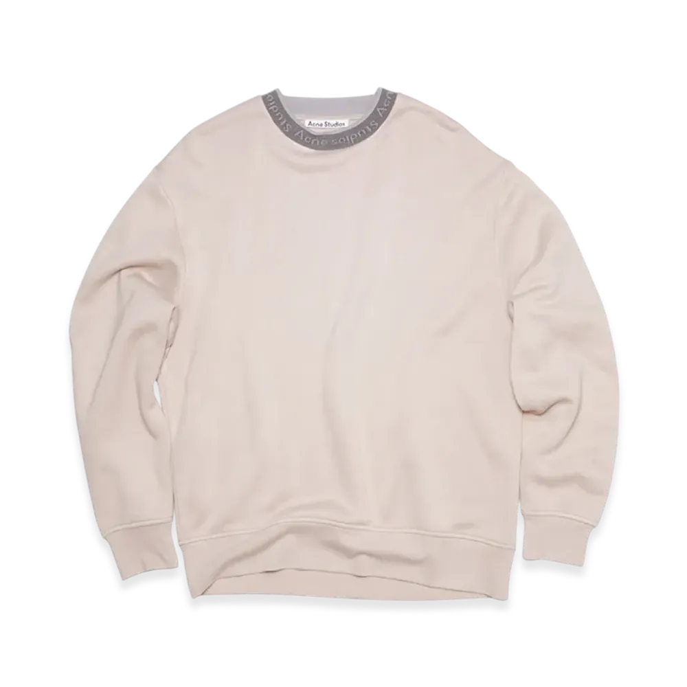 Acne Studios Logo Rib Sweatshirt "Oyster Grey"