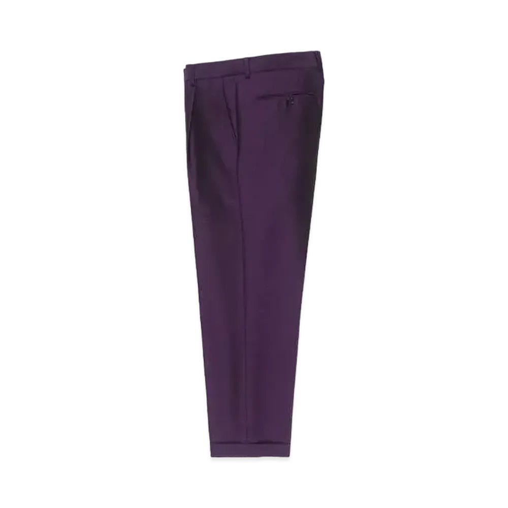 WACKO MARIA DORMEUIL / Pleated Trousers (Type-1) , Straight Trousers "Purple"
