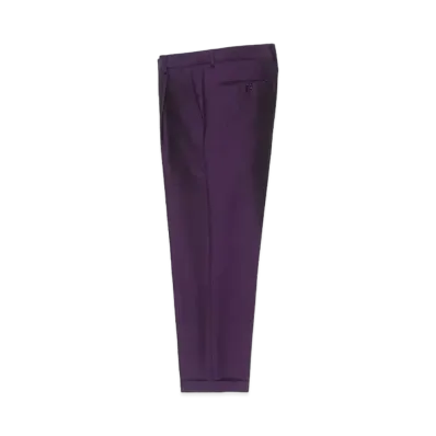 WACKO MARIA DORMEUIL / Pleated Trousers (Type-1) , Straight Trousers "Purple"