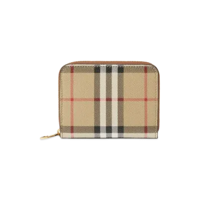 Burberry Women's Printed E-Canvas Wallet "Beige"