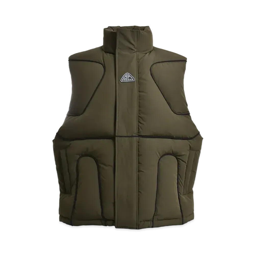 BREATH Tech Piping Down Vest "Olive"