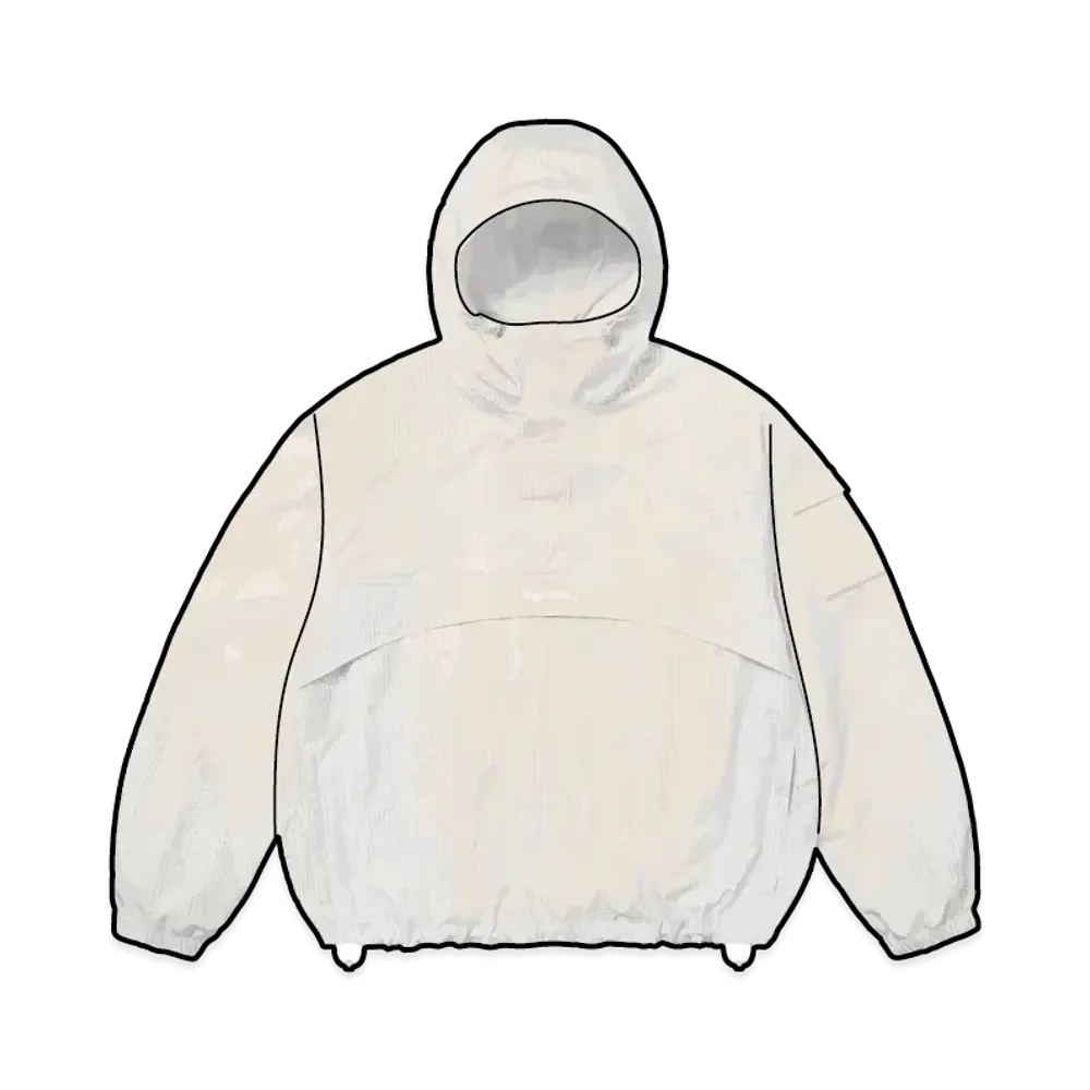 Supreme Reflective Ripstop Anorak "White"