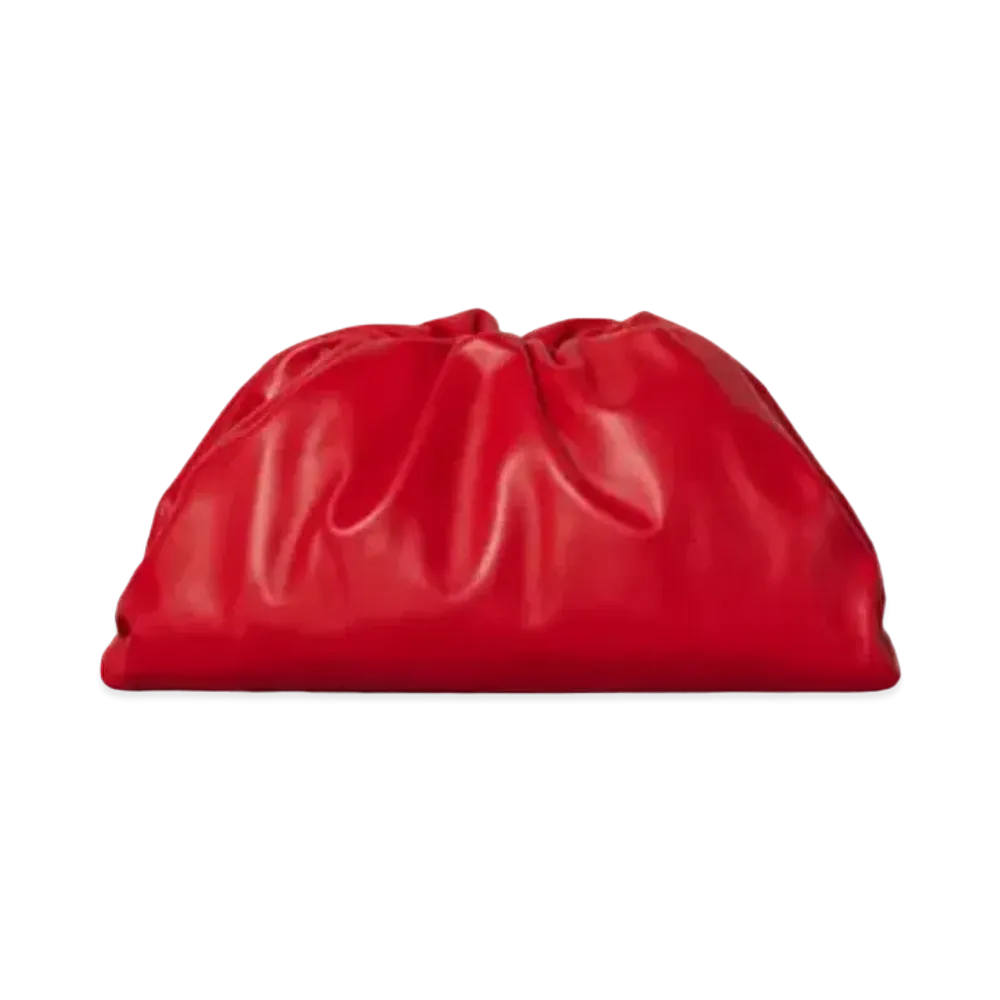 Bottega Veneta The Pouch Clutch "Bright Red"