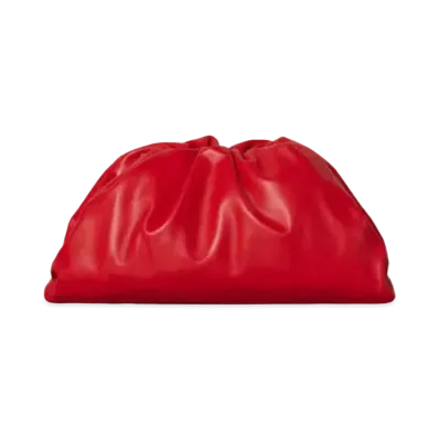 Bottega Veneta The Pouch Clutch "Bright Red"