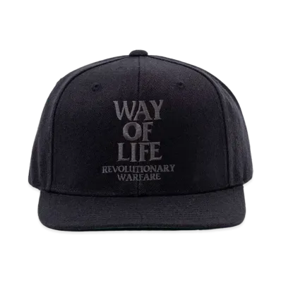 RATS EMBROIDERY CAP "WAY OF LIFE" "BLACK x CHARCOAL"