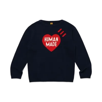 HUMAN MADE Heart Knit Sweater "Navy"