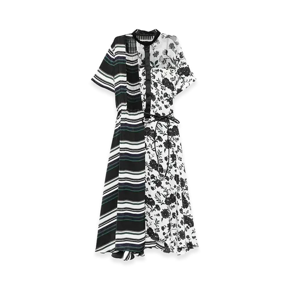 sacai Women's Pattern Mix Dress "Multi"