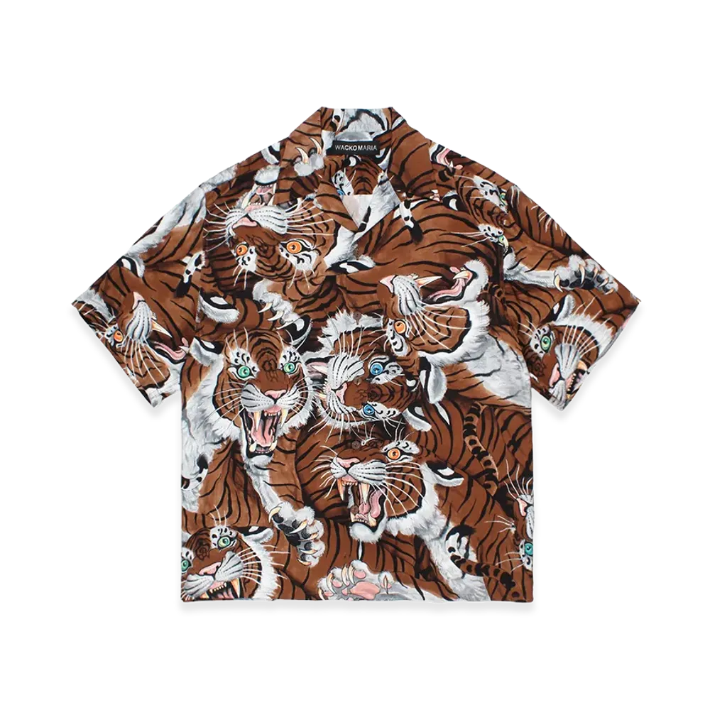 WACKO MARIA Tim Lehi / Hawaiian Shirt "Brown"