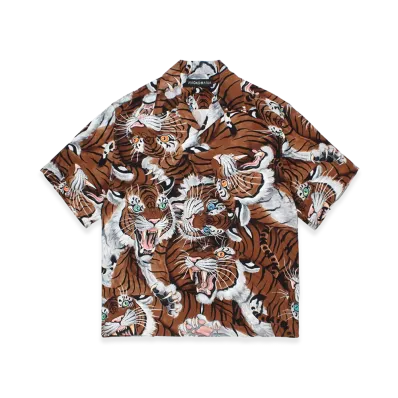 WACKO MARIA Tim Lehi / Hawaiian Shirt "Brown"