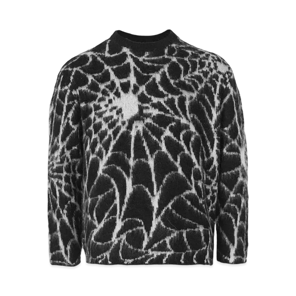 The Boy Has No Patience Moonstone Cobweb Sweater "Black"
