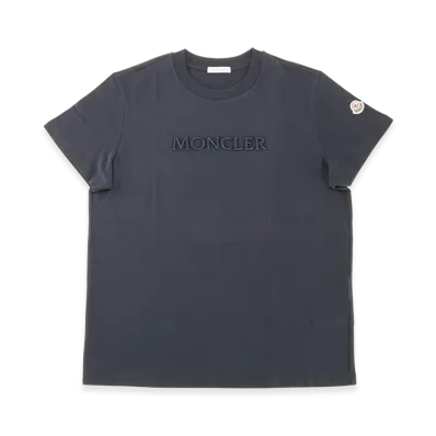 Moncler Women's Logo Embroidered T-Shirt "Navy"