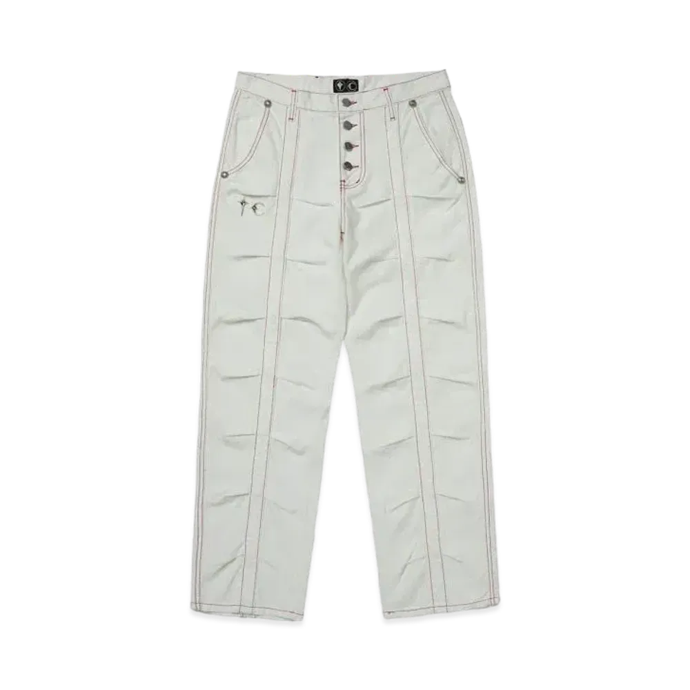 THUG CLUB Line Gob Pants "White"