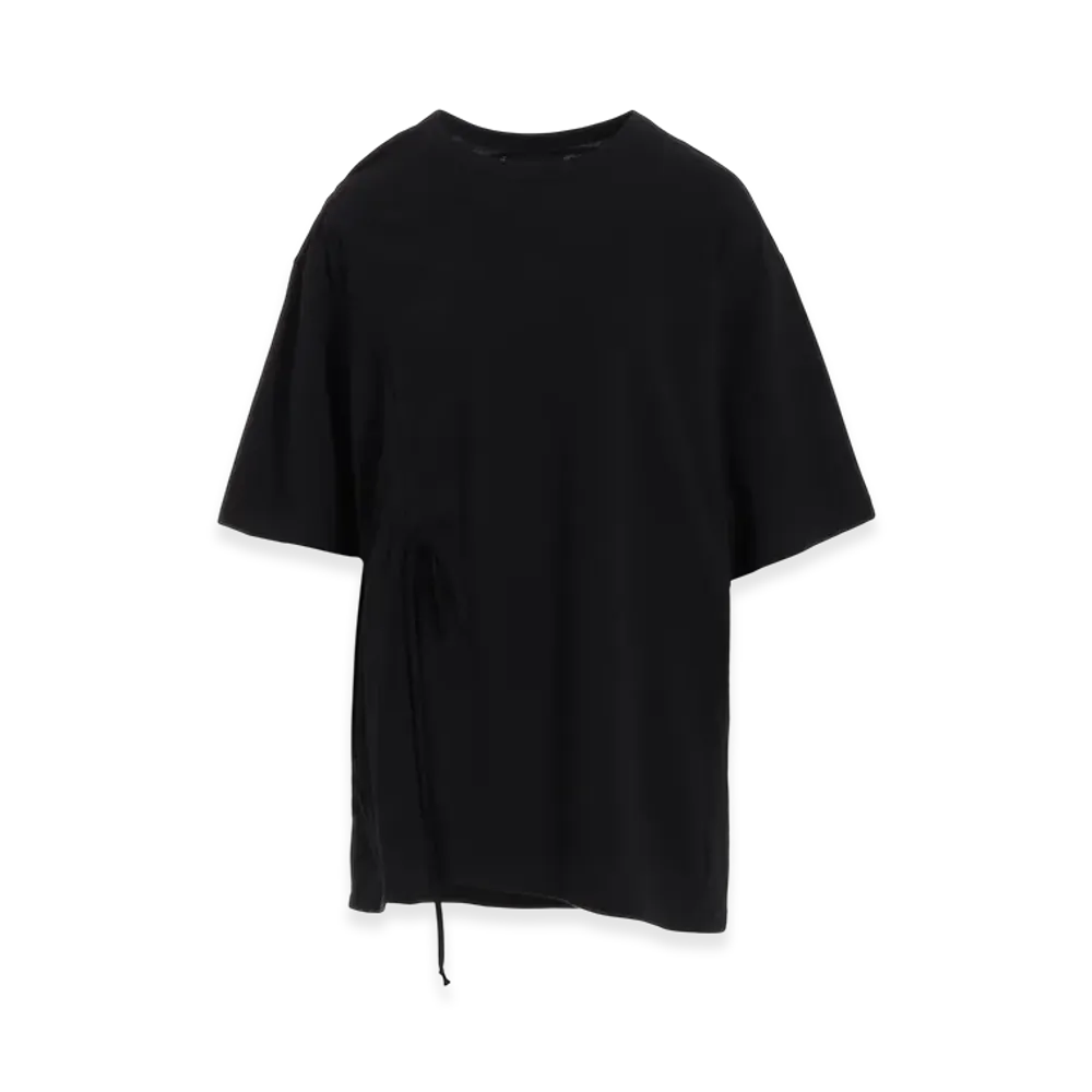 S'YTE Soft Jersey T-Shirt With Gathered Strings "Black"