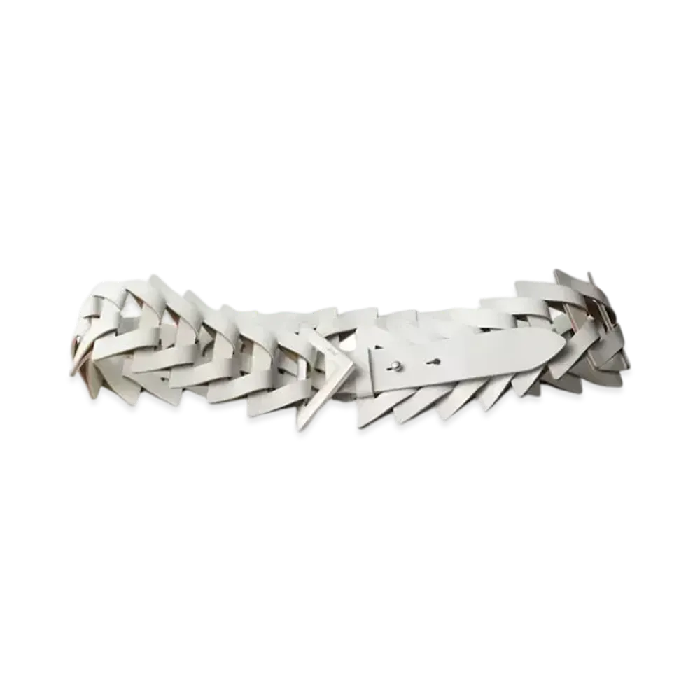 PRADA Leather Belt "White"