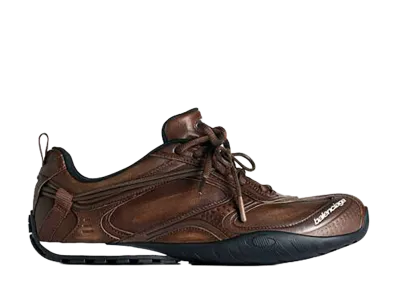 Balenciaga Women's Radar Leather Sneakers "Brown/Black"