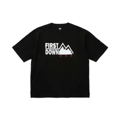 FIRST DOWN FDUSA S/S TEE COTTON JERSEY "Black"