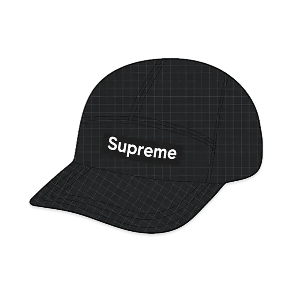 Supreme Glow Ripstop Camp Cap "Black"
